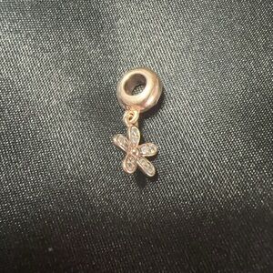 PANDORA Rose GOLD Plated FLOWER Dangle Charm